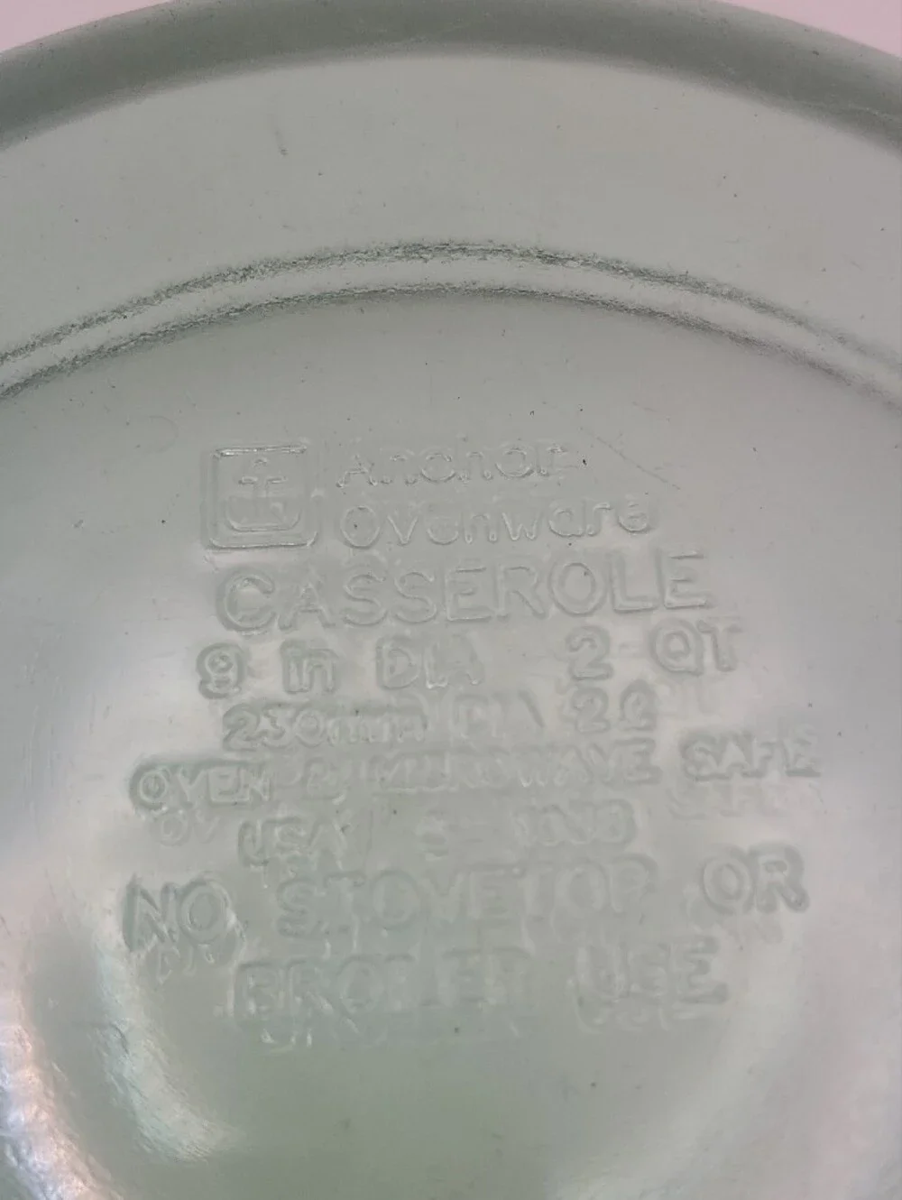 Anchor Hocking Green Glass Covered 9 Inch Casserole Dish